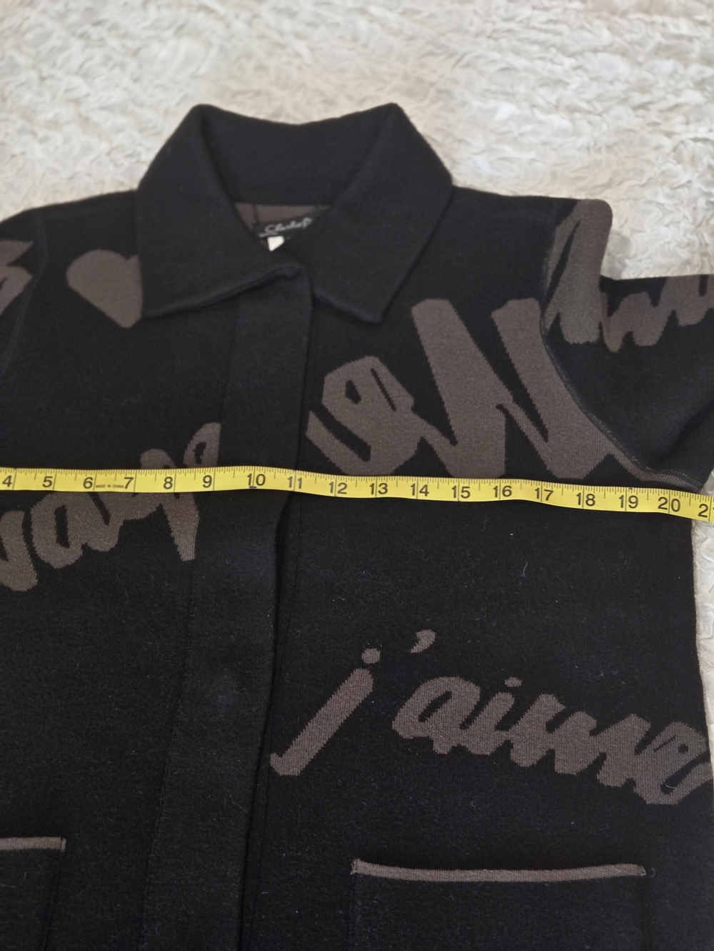 Graphic Script Long Cardigan - Picture 8 of 8